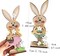 Easter Wooden Bunny Standing Tabletop Ornament Rabbit Sign Tabletop Ornament Rabbit Ornament Bunny Spring Decor Easter Wood Tabletop Ornament (A-2pcs)